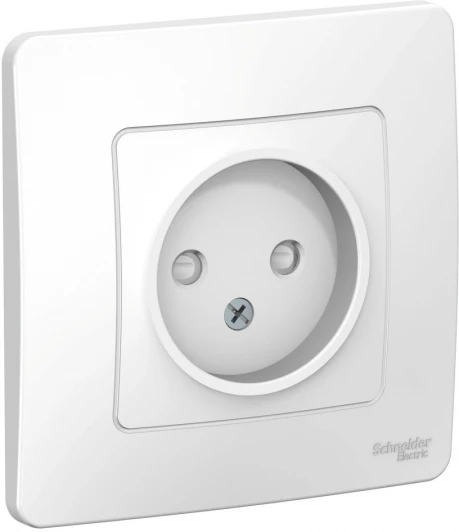 BLNRS000111 Розетка встраиваемая без заземления со шторками (белый) Systeme Electric Blanca BLNRS000111
