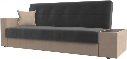 118483 Диван-книжка Лига-020 стол справа (Серый,Бежевый/Велюр) Лига Диванов арт.118483