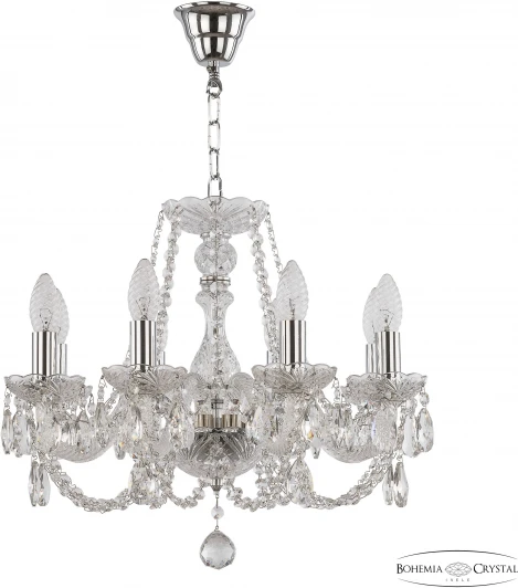 101/8/165 Ni Подвесная люстра Bohemia 101 101/8/165 Ni (220V, подвески, на цепи, подсвечник, свеча)