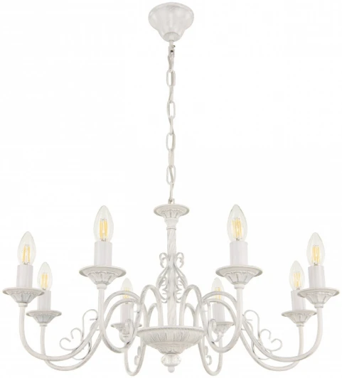 342620/8 WT+SL Подвесная люстра Arte Milano AM342620 342620/8 WT+SL (220V, на цепи, подсвечник, свеча)