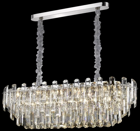 WE107.15.103 Подвесная люстра ярусная Wertmark Lazzara WE107.15.103 (220V, хрусталь, на цепи)