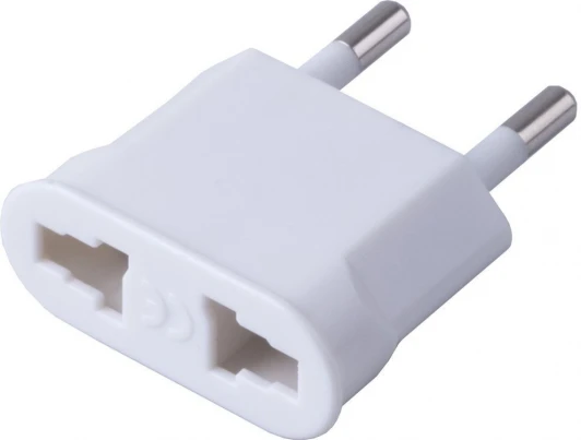 32859 Адаптер переходник без заземления (белый) Stekker 32859