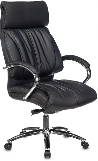 T-9904NSL/BLACK Кресло руководителя Бюрократ T-9904NSL черный кожа с подголов. крестовина металл хром