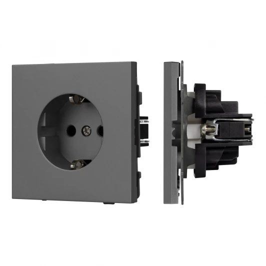 054640 Механизм электрической розетки SCT-TENDO-MEU1-SFPL-GR (230V, 16A) (Arlight, Матовый графитовый) 054640