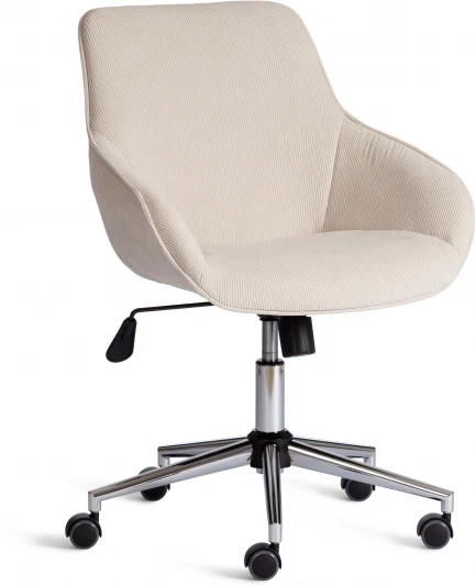 24324 Кресло DUBLIN хром (Вельвет/Молочный) Tetchair арт.24324