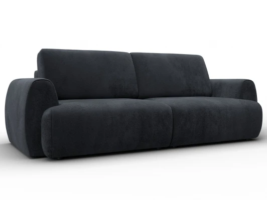 136934 Диван прямой Лига-115 НПБ (ДСП,Фанера,Велюр/Темно-серый) Лига Диванов 136934