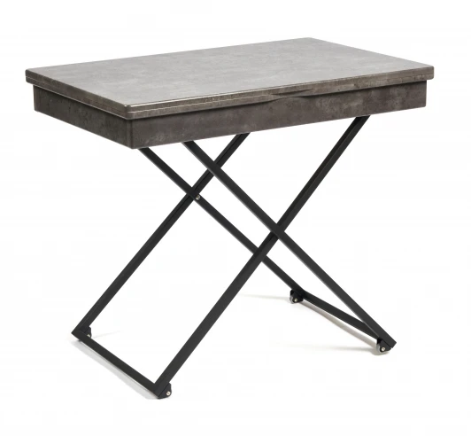 14415 Стол универсальный трансформируемый MERIDIAN Серый бетон, основание черное (МДФ/металл)