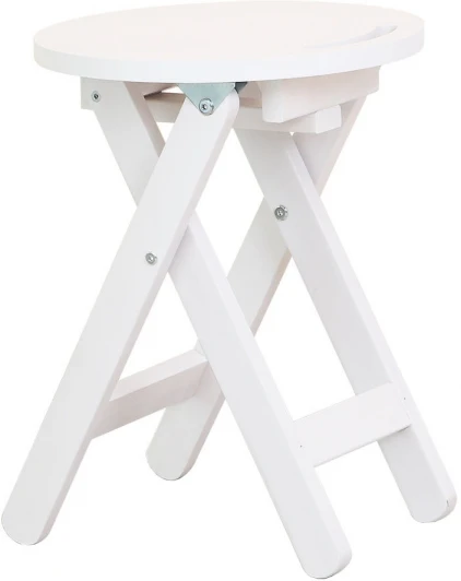 008422 Табурет складной снег Mebelik арт.008422