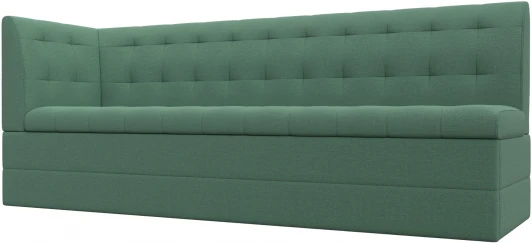 123175L Диван кухонный Бриз с углом слева (Зеленый/Рогожка) Лига Диванов арт.123175L