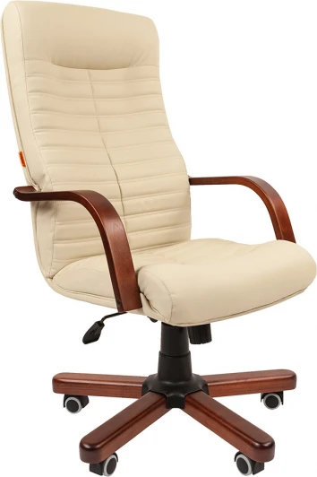 CHAIRMAN 480 N WD Компьютерное кресло CHAIRMAN 480 N WD (Металл,Дерево,Экокожа/Бежевый)