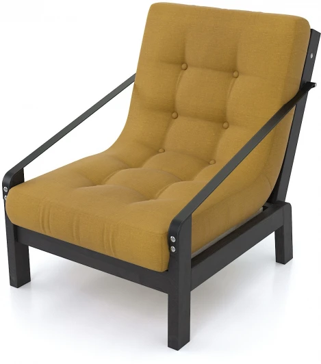 19447 Кресло Arsko Локи венге желтая рогожка