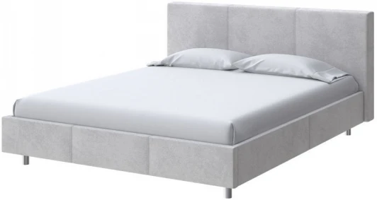 2015930 PROxSON Кровать Novo (Ткань: Велюр Teddy Стальной) 90x200