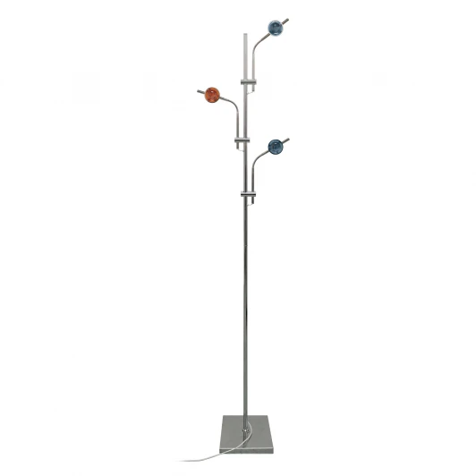 ULM-T641 3x2W/3000K CHROME MULTICOLOR Торшер светодиодный, c регулировкой наклона, с линзами, сменные светофильтры в/к Uniel ULM-T641 3x2W/3000K CHROME MULTICOLOR