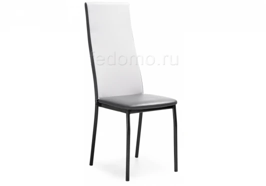 454006 Стул Woodville на металлокаркасе Mirilis белый полимер / серый полимер / темный мусс 454006