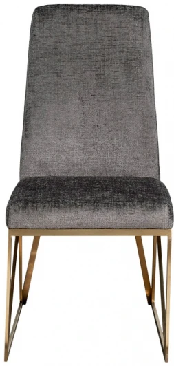 30C-20140 30C-20140 Стул велюр шенилл серый/браш.золото 49*65*99см Garda Decor