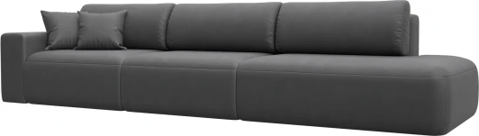 127701L Диван прямой Лига-036 НПБ Модерн Лонг подлокотник слева Лига Диванов (Замша) арт.127701L