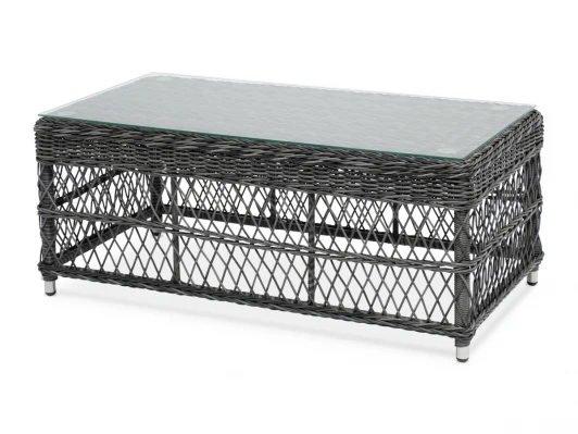 YH-S4840W graphite Стол журнальный из искусственного ротанга, цвет графит 4SIS Гранд Латте YH-S4840W graphite