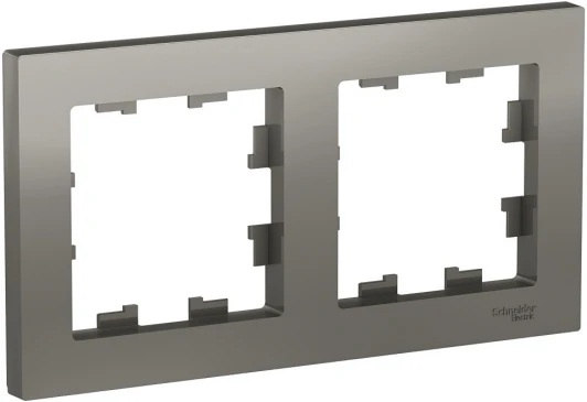 ATN000902 Рамка на 2 поста (сталь) Systeme Electric AtlasDesign ATN000902