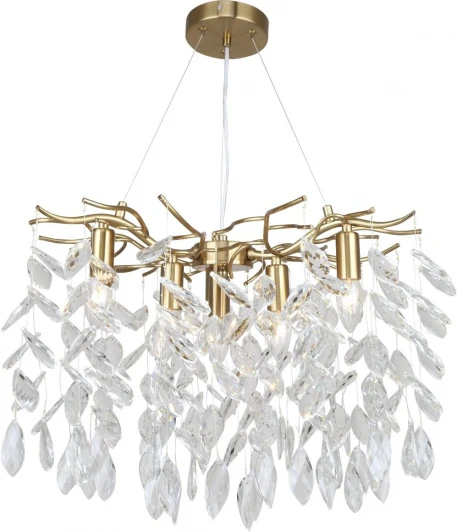2180/05/06P Подвесная люстра Stilfort Ramo 2180/05/06P (220V, хрусталь, на тросе, листья, ветки)