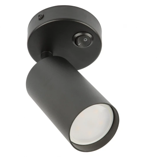 DLC-S620 GU10/B BLACK Спот накладной Fametto Sotto DLC-S620 GU10/B BLACK с выключателем на корпусе