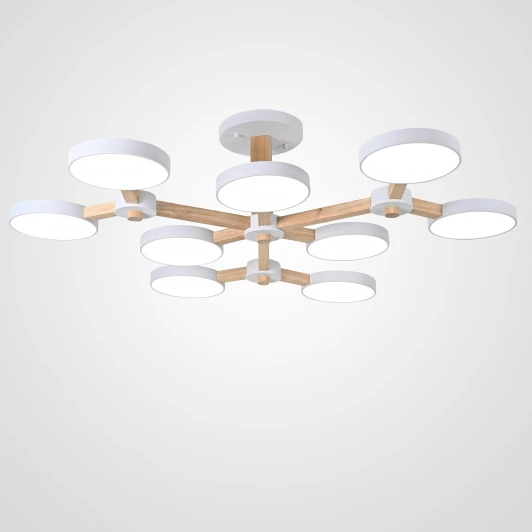 Turna-X01 Потолочная люстра на штанге LED TURNA Белый ImperiumLoft Turna-X01 (178304-26, Умный дом, WiFi, голосовое управление)