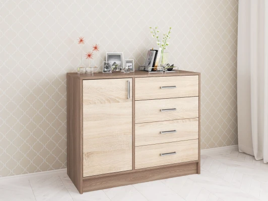 00-00003860 Комод ТЭКС большой Катрин 6, ясень шимо/дуб сонома
