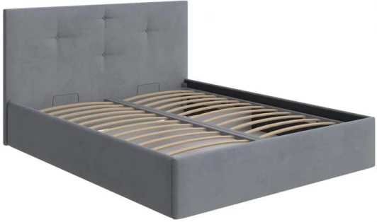 2028608 PROxSON Кровать Mono с бельевым ящиком (Ткань: Велюр Ultra Осенний туман) 140x200