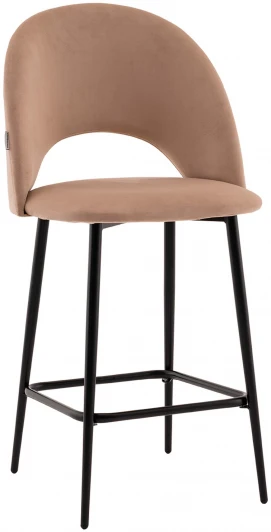 УТ000040866 Стул полубарный Stool Group Меган велюр бежевый арт.УТ000040866