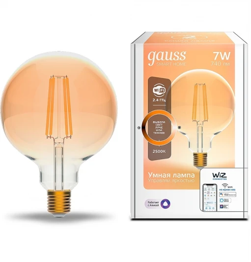 1320112 Умная лампочка светодиодная филаментная Gauss Smart Home 1320112