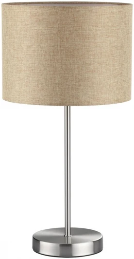 8250/1T Настольная лампа Lumion Nikki 8250/1T никель/бежевый, металл/текстиль Е27 60W 220V (выключатель, круглые)