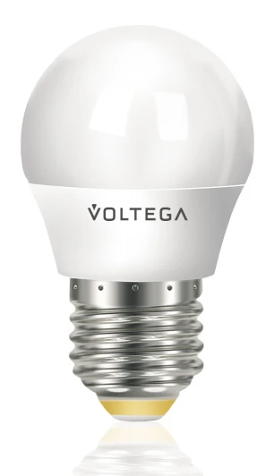 4722 Лампочка светодиодная белая E27 6W 220V 2800K Voltega Simple Light 4722