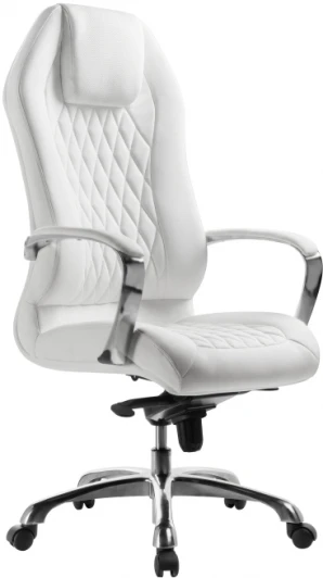 15429 Компьютерное кресло Woodville Damian white / satin chrome 15429