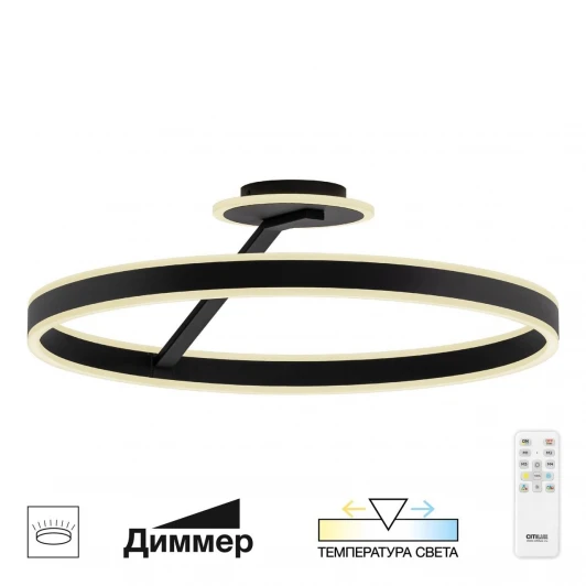 CL719761 Потолочная люстра на штанге светодиодная с пультом Citilux Дуэт CL719761 (кольцо)