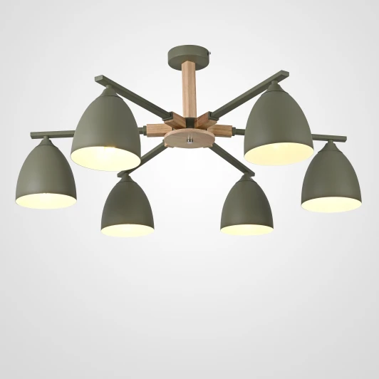 Noa01 Потолочная люстра на штанге NOA 6 Olive ImperiumLoft Noa01 (183463-26)