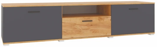 559218 ТВ-тумба Woodville Кассандра дуб крафт золотой / антрацит 559218