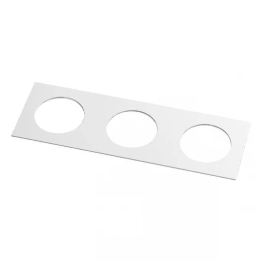 357598 Рамка для трех встраиваемых светильников Novotech Metis, прямоугольник, белый