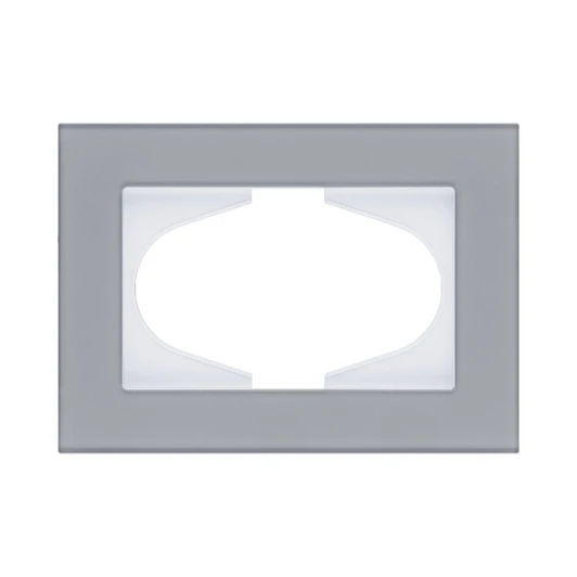 RM120GY Рамка для двойной розетки стекло серый Kollinger Reflex MG RM120GY