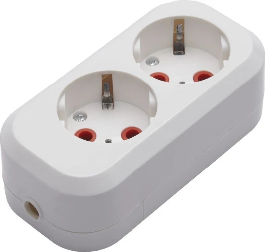 39010 Розеточный блок 2-х местный с заземлением Stekker Бруна 39010