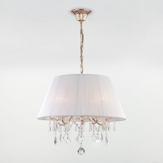 3125/5 золото/белый Strotskis Подвесная люстра Eurosvet 3125 3125/5 золото/белый Strotskis