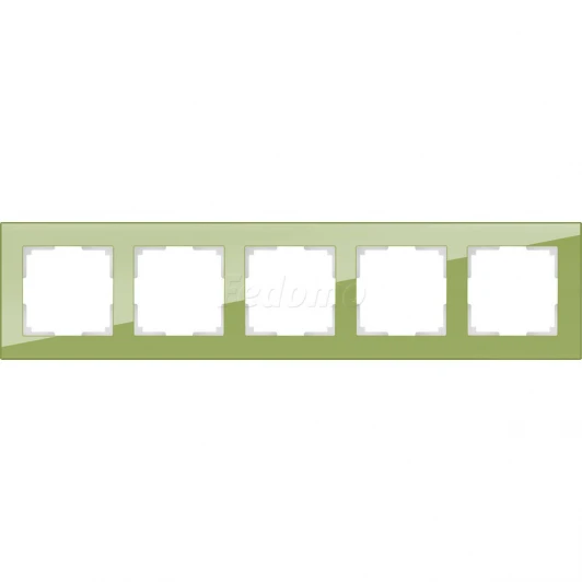 WL01-Frame-05 Рамка на 5 постов Werkel Favorit, фисташковый