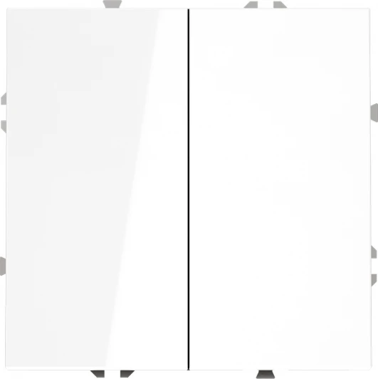 VLS020601 Выключатель с самовозвратом двухклавишный (белый глянцевый) Voltum S70 VLS020601