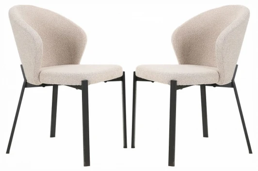 HSBI_DC-2401_beige_2 Стул Hesby Odda (комплект 2 шт) бежевый, черный