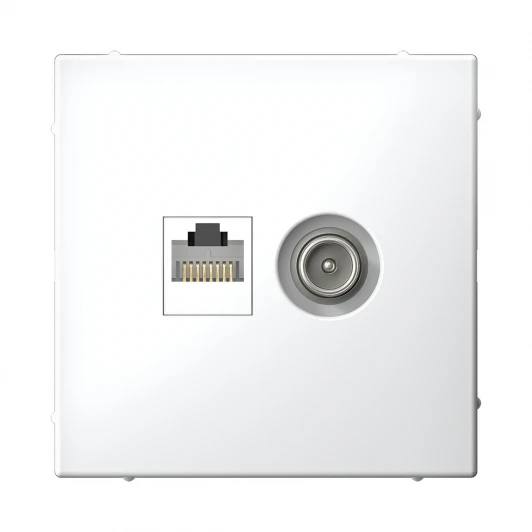 GAL000189 Розетка ТВ + Ethernet RJ-45 (белый) Systeme Electric GAL000189