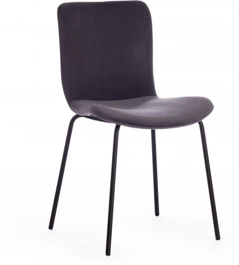 19677 Обеденный стул Tetchair GILLIAN (Металл,Вельвет/Серый,Черный)