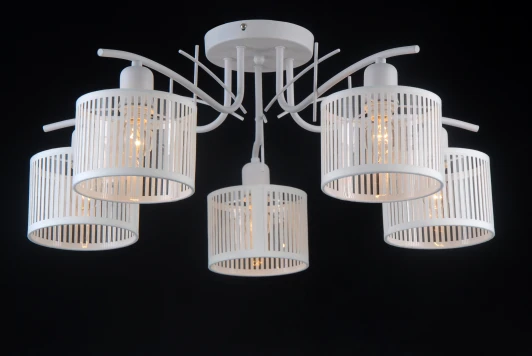 AMSTERDAM 81053-5C SATIN WHITE Потолочная люстра Natali Kovaltseva Amsterdam 81053-5C SATIN WHITE