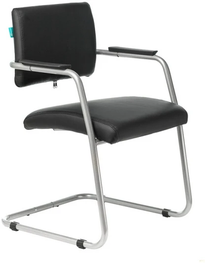 CH-271N-V/SL/BLACK Кресло Бюрократ CH-271N-V черный Leather Black искусственная кожа полозья металлик