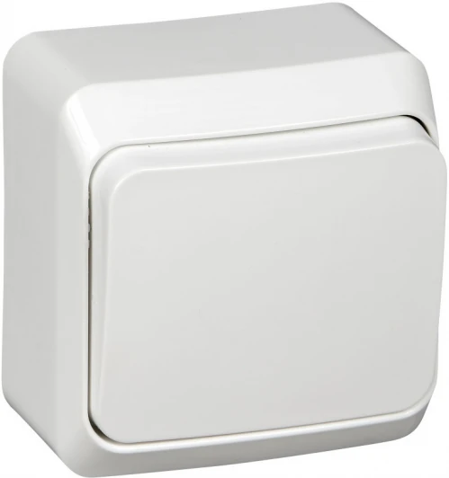 BA10-001B Выключатель накладной одноклавишный (белый) Systeme Electric BA10-001B