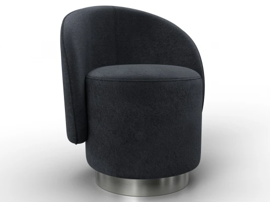 136473 Кресло Лига-108 (Фанера,ДСП,Брус,Велюр/Темно-серый) Лига Диванов 136473