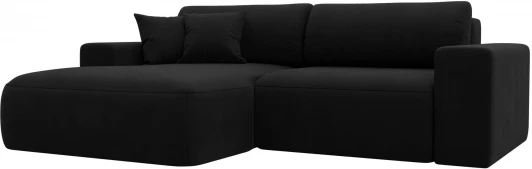121365L Диван угловой Лига-036 НПБ Классик левый угол (Черный/Микровельвет) Лига Диванов арт.121365L