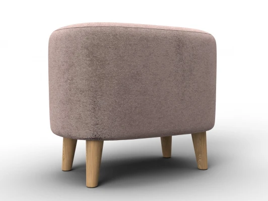 132358 Пуф 003 (ДСП,Фанера/Дерево/Велюр/Бежевый) Лига Диванов 132358